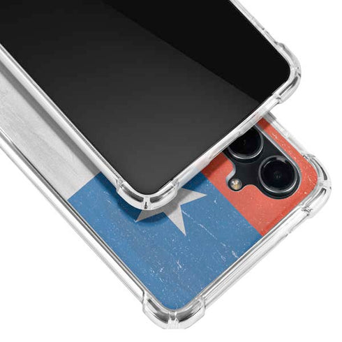 Chile Flag Distressed Galaxy S23 FE Clear Case